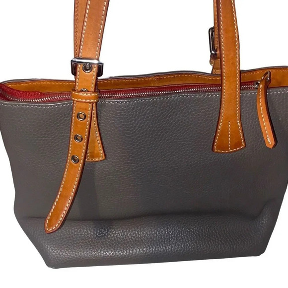 Dooney & Bourke pebble grain leather tote gray - Picture 5 of 10
